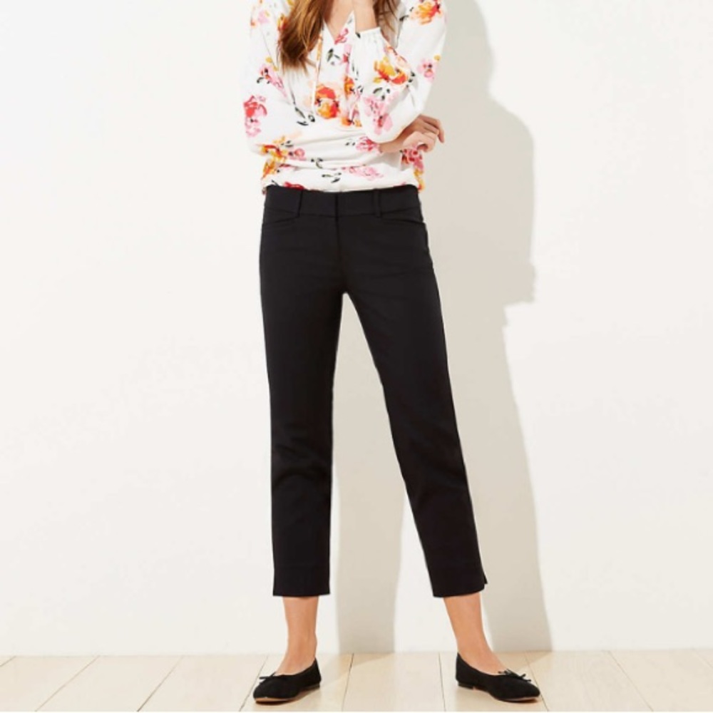 NWT Loft Cropped Black Pants